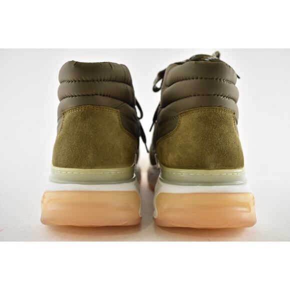 Chanel 19B Green Quilted Platform CC Logo High Top Trainer Sneaker Boot 44 11 - Picture 11 of 12